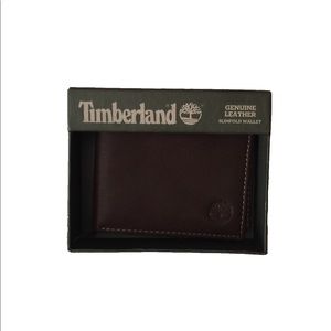 Timberland Genuine Leather Slim fold Wallet Brown